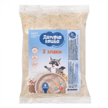 Каша злаковая быстрого приготовления Вайс Дитяча кашка 3 злака 150 г 1181105