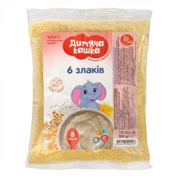 Каша злаковая быстрого приготовления Вайс Дитяча кашка 6 злаков 150 г 1181108