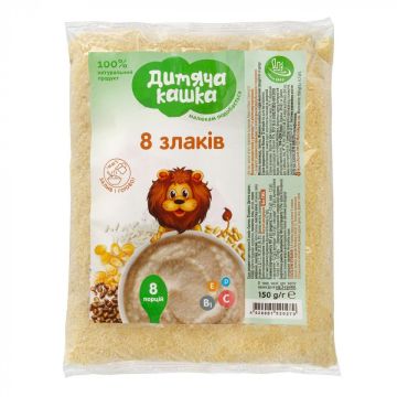 Каша злаковая быстрого приготовления Вайс Дитяча кашка 8 злаков 150 г 1181109