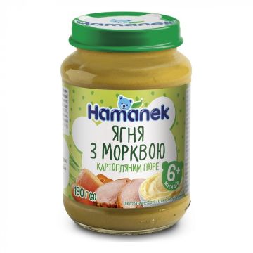 Пюре м'ясне Hame Hamanek Ягня з морквою і картопляним пюре 190 г 1215869