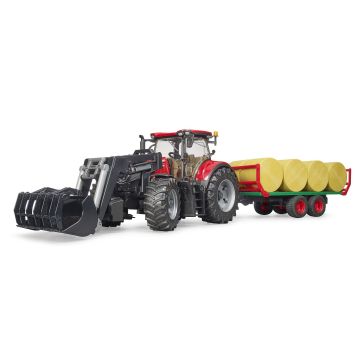 Модель машинки Bruder Трактор Case IH Optum 300CVX з причепом для тюків 03198