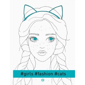 Розмальовка #girls #fashion #cats Жорж від 6 років 1606258192
