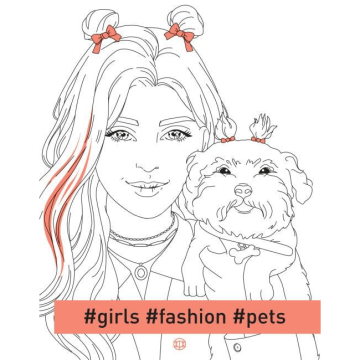 Розмальовка #girls #fashion #pets Жорж від 6 років 1606265995