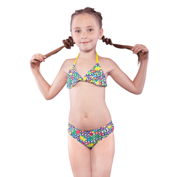 Раздельный купальник для девочки Keyzi Желтый/Зеленый 7-11 лет Summer 2psc 146