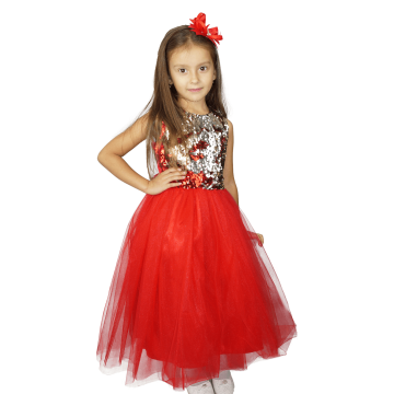 Нарядное платье на девочку JULA KIDS Красный 4-5 лет 191024С 104