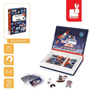 Развивающая игра Janod Магнитная книга Космос J02589