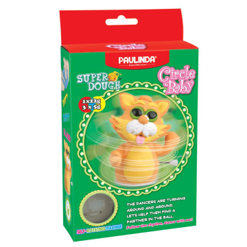 Пластилин Paulinda Super Dough Circle Baby Кот Оранжевый PL-081177-4