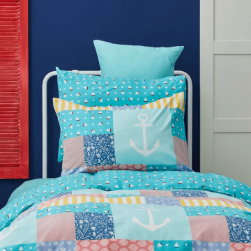 Постільна білизна для підлітків Nautica Home Patch М'ятний/блакитний 160х220 svt-2000022305242