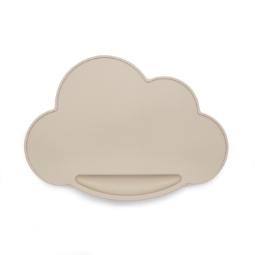 Дитячий килимок силіконовий для прийому їжі Twins Cloud Бежевий TC-03-02