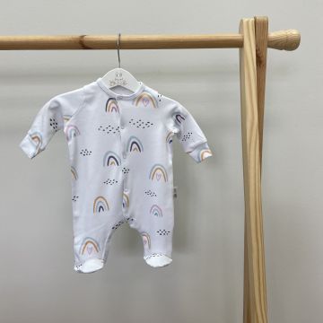 Человечек для новорожденных ELA Textile&Toys Радуга 0 - 3 лет Интерлок Белый/Оранжевый JS002RB 80