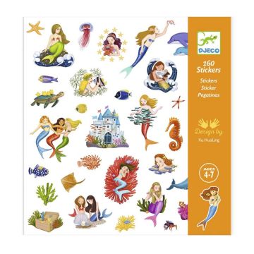 Наклейки дитячі Djeco Русалки 160 шт DJ08885