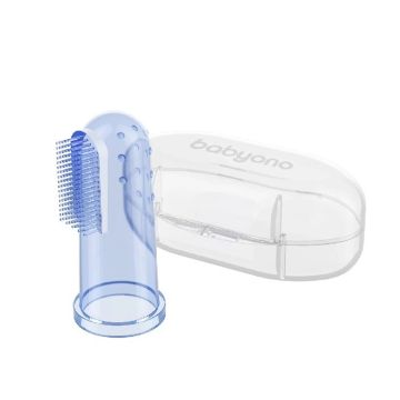 Силіконова зубна щітка для дітей BabyOno Блакитний 723/02
