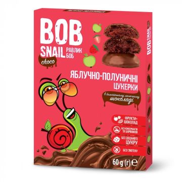 Цукерки Eco Snak Яблуко та полуниця в молочному шоколаді 60 г 1740467