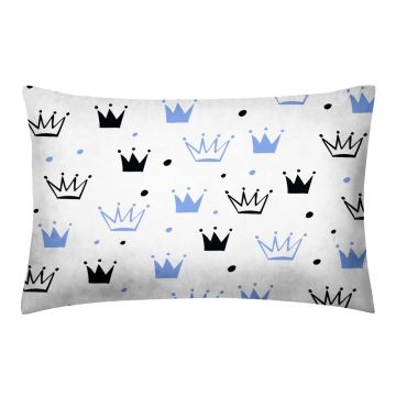 Дитяча наволочка бязь Cosas Crowns Blue 60х40 см