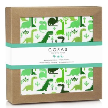 Непромокаемая пеленка Cosas Diaper Dino Green 70х120 см