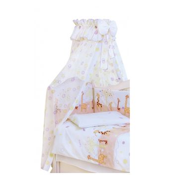 Балдахін для ліжечка Twins Comfort Жирафки C-124 Білий 1051-C-124