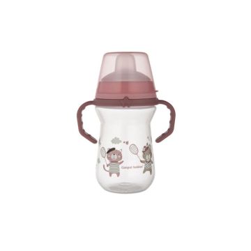 Чашка непроливайка Canpol babies FirstCup Bonjour Paris 250 мл Розовый 56/613_pin