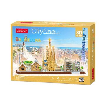 3D пазл CubicFun City Line Барселона 186 шт MC256h