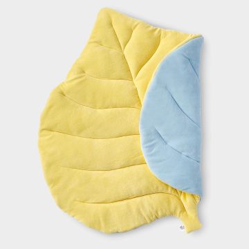 Двосторонній килимок у дитячу ELA Textile&Toys Листок Жовтий/Блакитний 90х95 см СL001YB