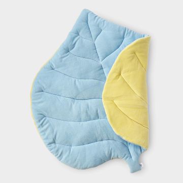 Двосторонній килимок у дитячу ELA Textile&Toys Листок Жовтий/Блакитний 150х120 см СL003YB