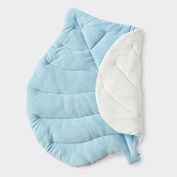 Двосторонній килимок у дитячу ELA Textile&Toys Листок Блакитний/Молочний 150х120 см СL003BM