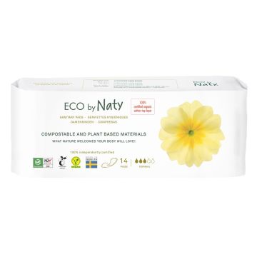 Гігієнічні прокладки без крилець органічні Eco by Naty 14 шт 1479348886