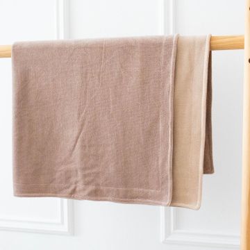 Велюровий плед для новонароджених ELA Textile&Toys Велюр Бежевий 100х80 см BLV001CB