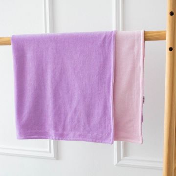 Велюровий плед для новонароджених ELA Textile&Toys Велюр Бузковий/Розовий 100х80 см BLV001LP