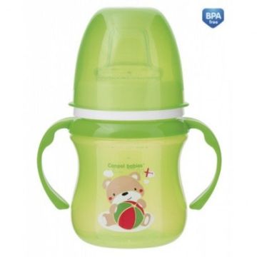Тренировочная кружка Canpol babies EasyStart - Sweet Fun, 120мл, зеленая