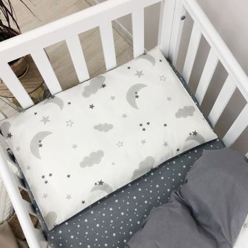 Наволочка на подушку Маленькая Соня Облака Серый/Белый 40х60 см 370009