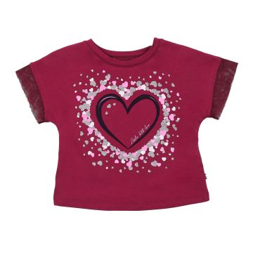 Футболка для девочки ЛяЛя 6 - 8 лет Стрейч-кулир Вишневый 3СК141_2-383 128