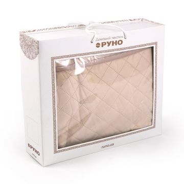 Покривало на ліжко Руно VeLour Beige ромб 150x220 см Бежевий 360.55_Beige ромб