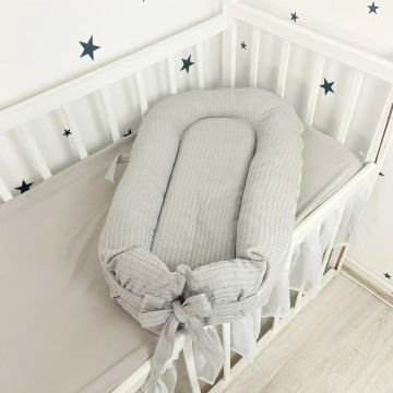 Кокон для немовлят Oh My Kids Soft OMK Zoo Піке Сірий Поролон 2 см КК-210-OMK