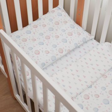 Детское постельное белье в кроватку ELA Textile&Toys Шары/Сердечки BD001BH