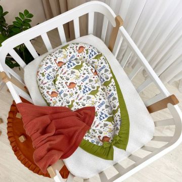 Кокон для новонароджених Маленька Соня Baby Design Діно олива Оливковий 5019463