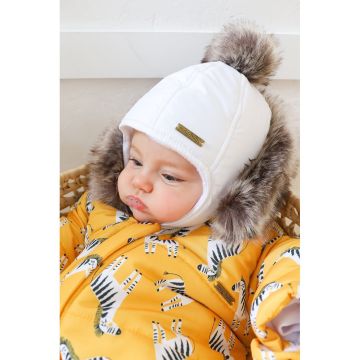 Зимняя шапка детская Magbaby Аляска 0-2 года Белый 103265 38-42