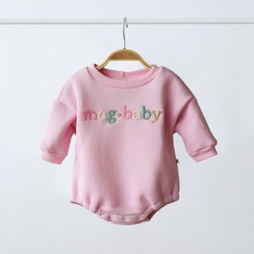 Свитшот бодик для детей Magbaby Juice с длинным рукавом и начесом 0-18 мес Розовый 100840 86