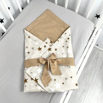 Конверт на виписку Oh My Kids Зорепад Сатін Бежевий 100х80 см КЛ-067-Х