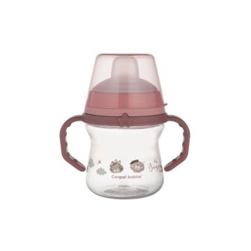 Чашка непроливайка Canpol babies FirstCup Bonjour Paris 150 мл Розовый 56/612_pin