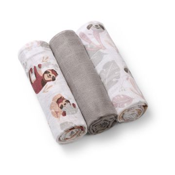 Муслінові пелюшки BabyOno Сірий/Білий 70x70 см 3 шт 348/10