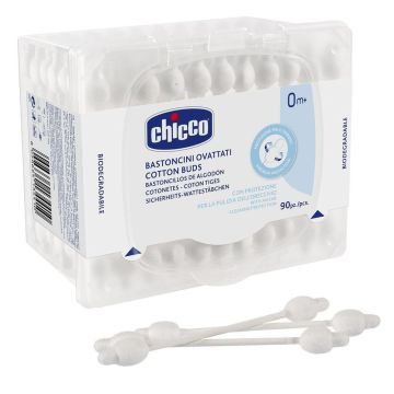 Ватні палички гігієнічні з обмежувачем Chicco 90 шт 10441.00