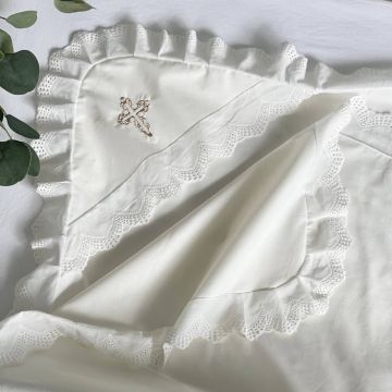 Крижма Маленька Соня Прошва Зигзаг Полін Молочний 80х100 см 332835