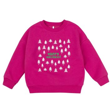 Новогодний джемпер детский Bembi Winter holidays 3 - 6 лет Трикотаж шардон Малиновый ДЖ337 116