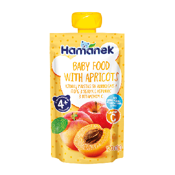 Пюре фруктовое Hame Hamanek яблоко с абрикосом, 120 г
