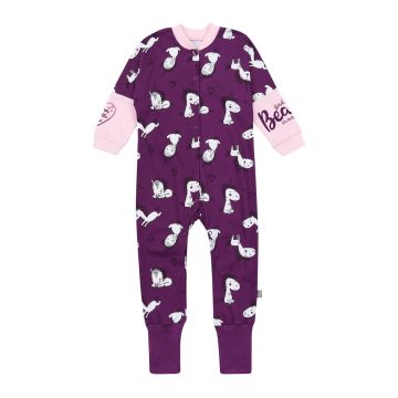 Пижама комбинезон для девочки ЛяЛя 1 - 3 лет Интерлок Фиолетовый 8ІН052_2-271 92
