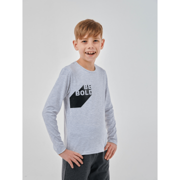 Детский лонгслив для мальчика Smil Серый от 7 до 10 лет 110714 140