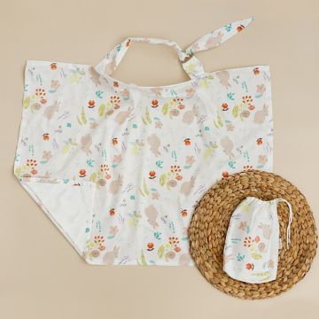Накидка для годування груддю Magbaby Зайки і квіти Молочний/Рожевий 130728