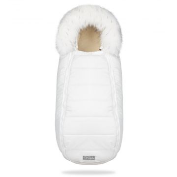 Конверт в коляску на овчині ДоРечі Baby XS з опушкою Білий 1878 О