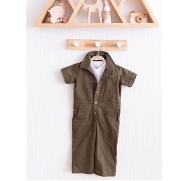 Дитячий літній комбінезон Magbaby Cotton Хакі 9-24 міс 92