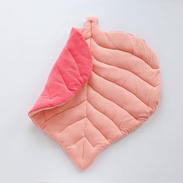 Двосторонній килимок у дитячу ELA Textile&Toys Листок Персиковий/Рожевий 150х120 см CL003PB
